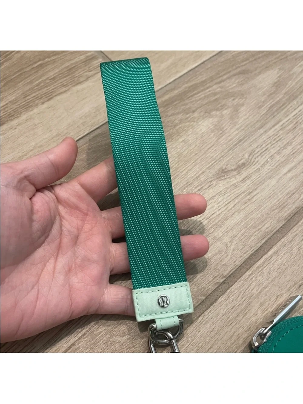 Lululemon Dual Pouch Wristlet Emerald Ice/ Mint Moment O/S W9FB8S